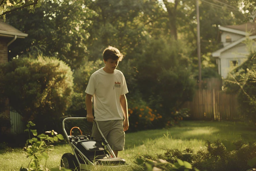 mowing lawn machine